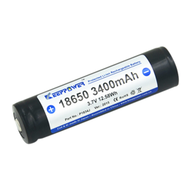 Keeppower 18650 3,6 volt Li-Ion batteri 3400 mAh med sikkerhedskredsløb